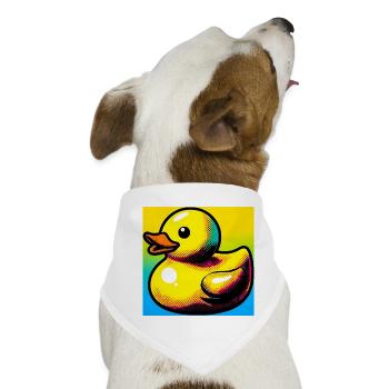 Ente Ente Ente Ente Ente - Hunde-Bandana - Weiß - Vorne