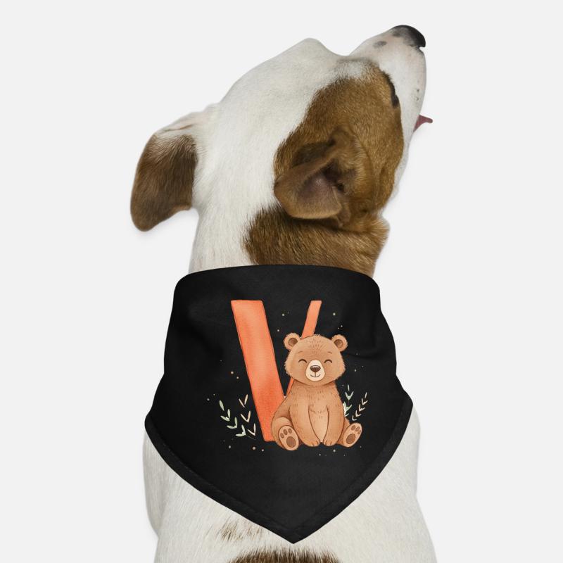 Niedlicher Bär mit V Hunde-Bandana