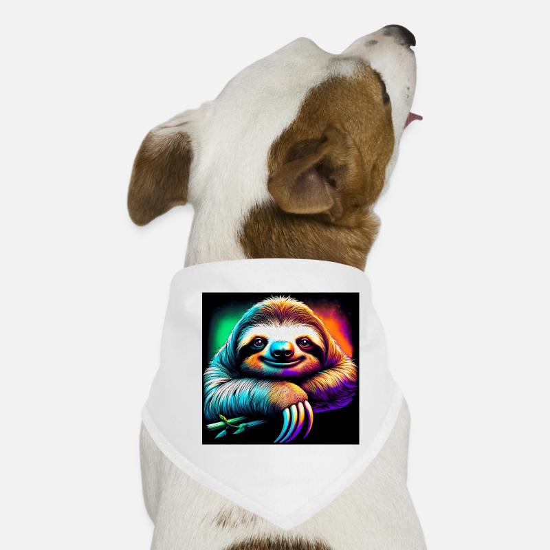Faultier - Hunde-Bandana - Weiß