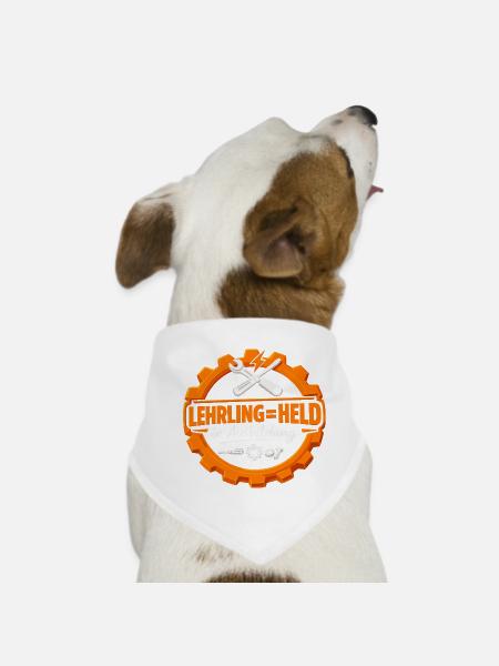 Lehrlinge sind Helden in Ausbildung - Hunde-Bandana - Weiß - Vorne