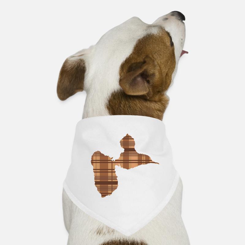 Tshirt gwada madrasse Marron Bandana pour chien