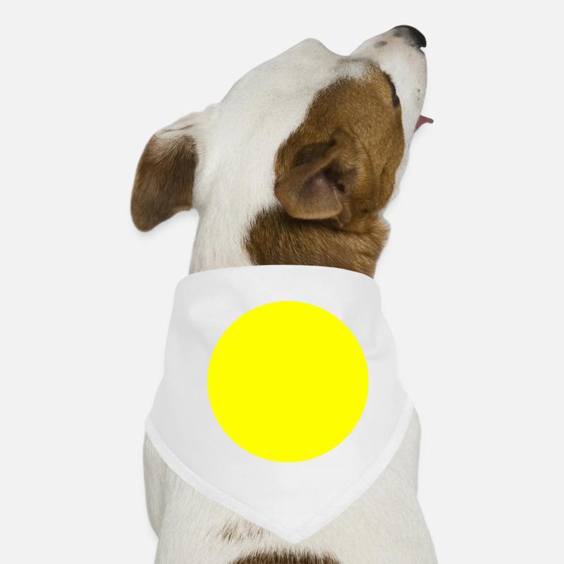 Circle yellow Dog Bandana