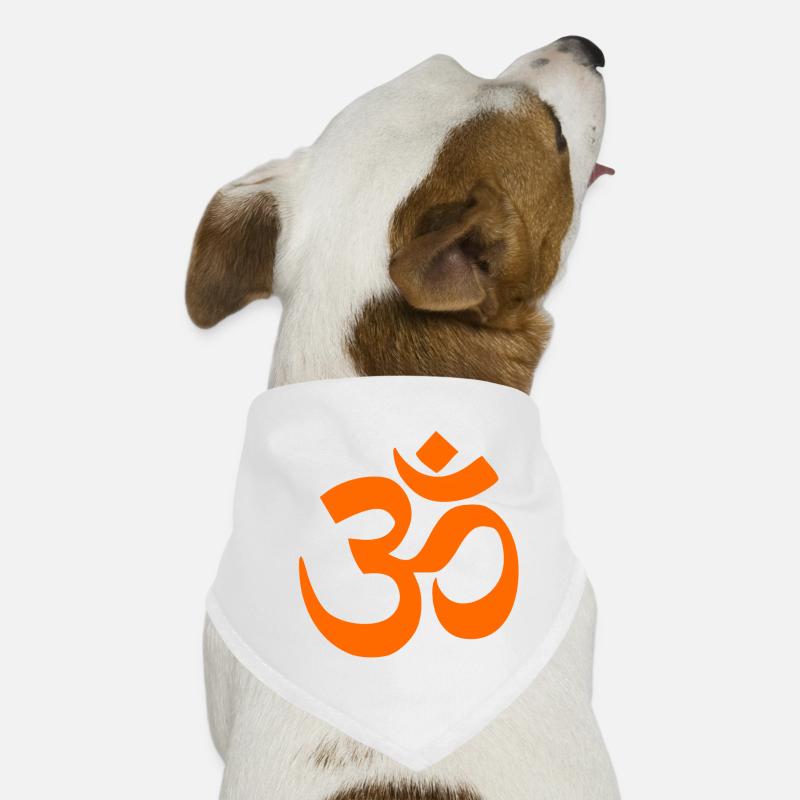 om orange Hunde-Bandana
