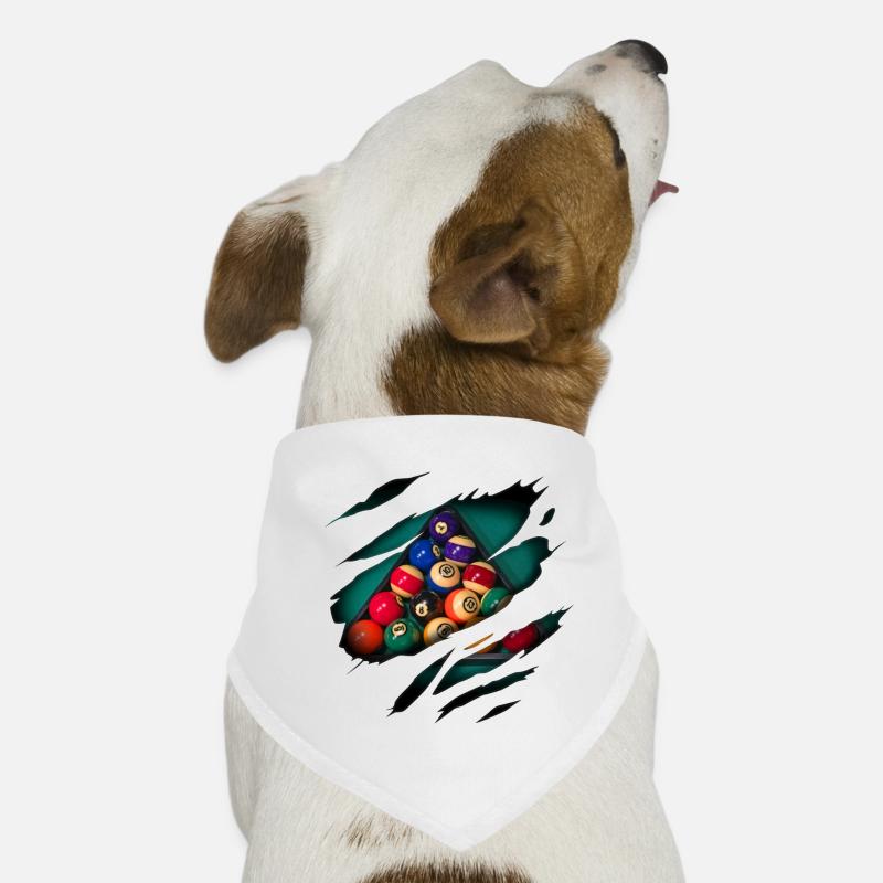 Billard in mir - Hunde-Bandana - Weiß