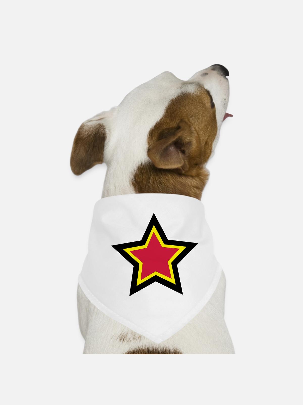 Stern - Hunde-Bandana - Weiß - Vorne
