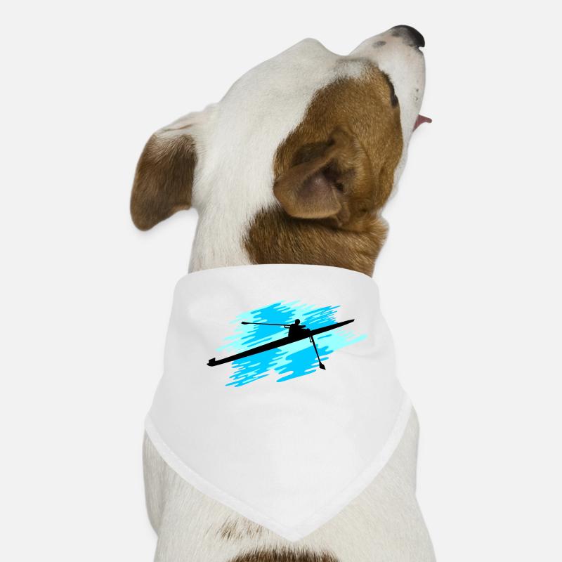 Rudern 1er, Einer Rudern Mann - Hunde-Bandana - Weiß