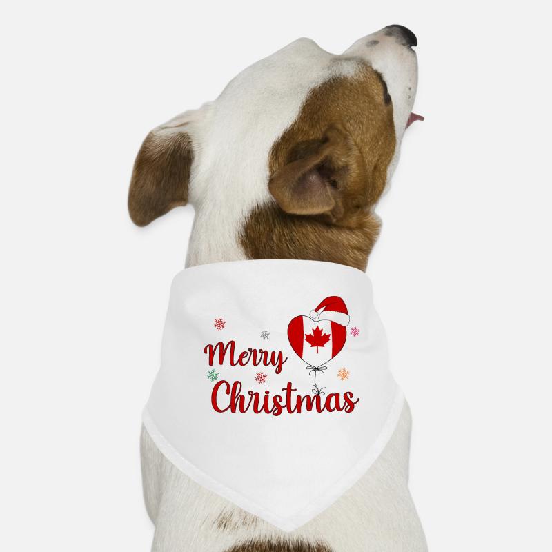 Joyoux Noël Drapeau Canada Coeur Bandana pour chien