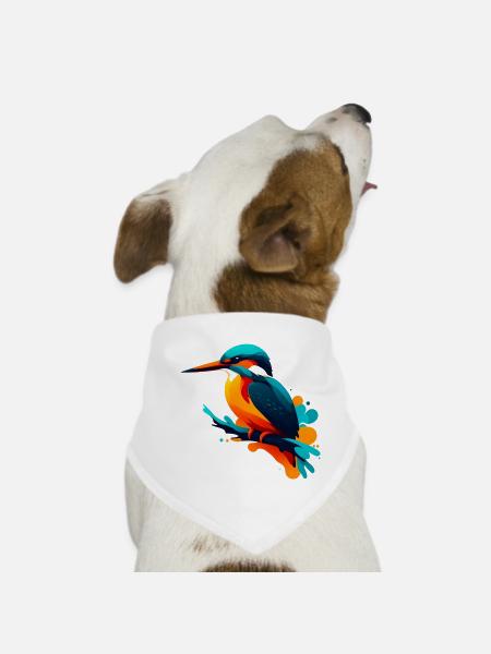 Martin-pêcheur - Bandana pour chien - blanc - Devant