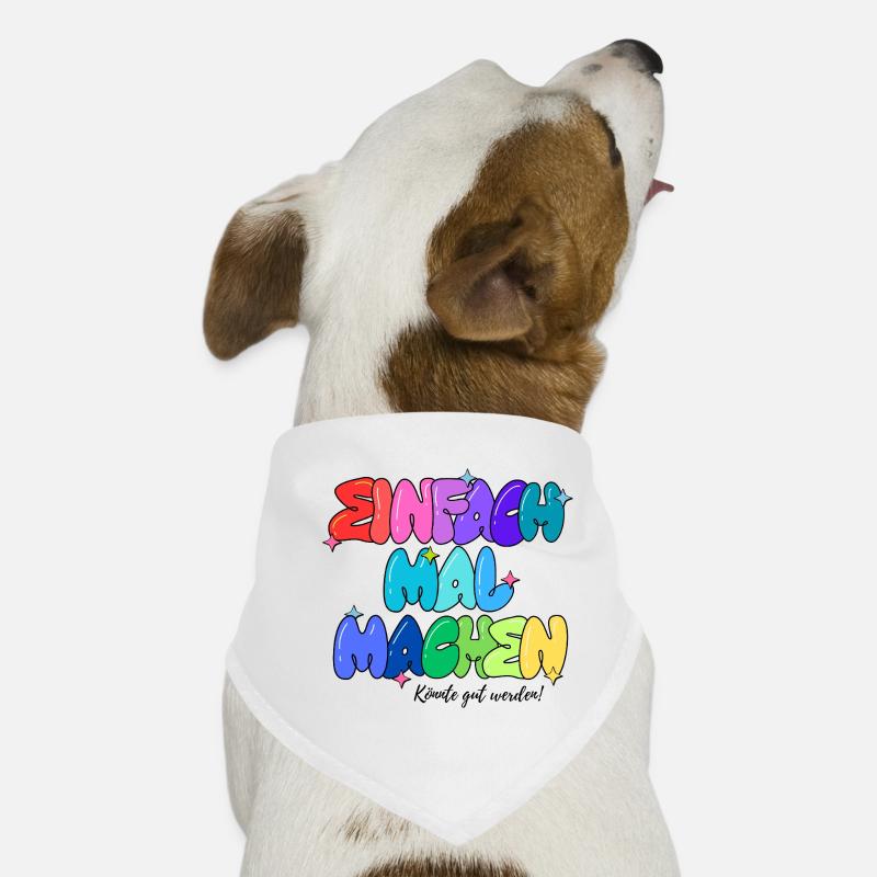 Könnte gut werden - Hunde-Bandana - Weiß