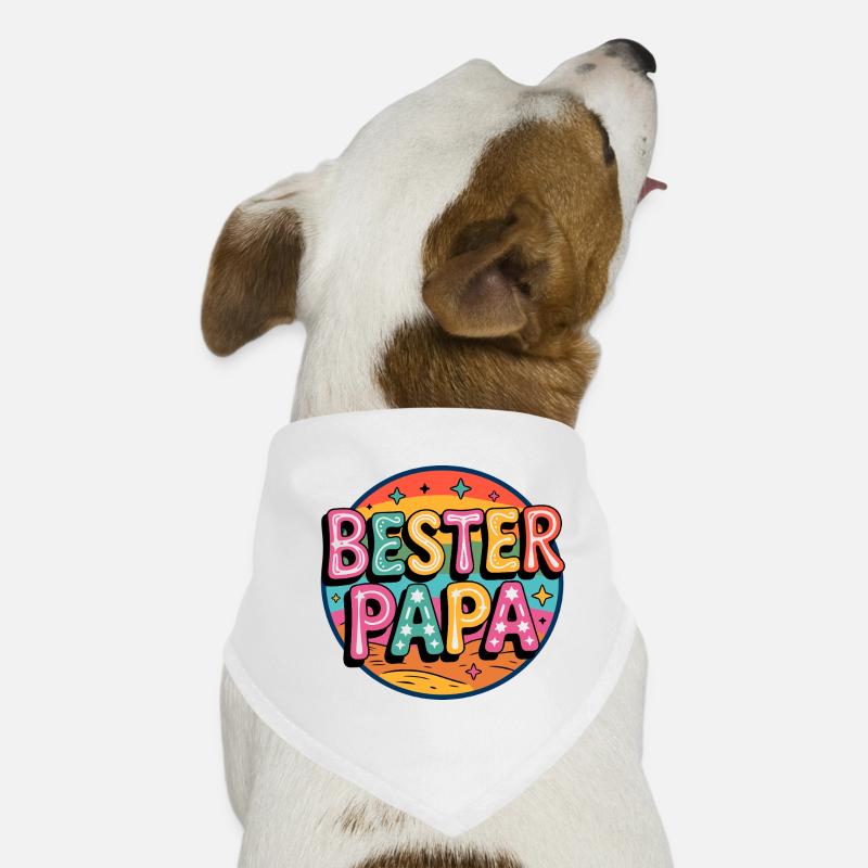 Bester Papa Retro Hunde-Bandana