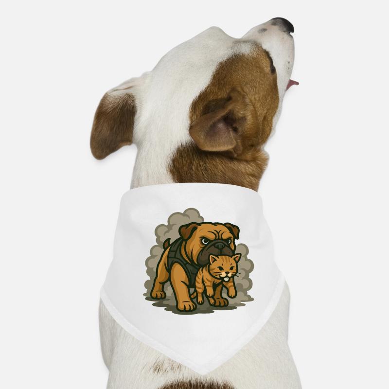 Duo chien et chat de garde Bandana pour chien