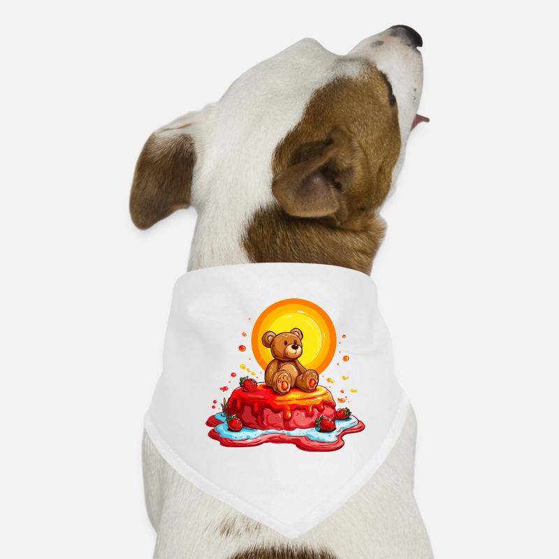 Teddy sur le dessin animé Sunny Cake Bandana pour chien