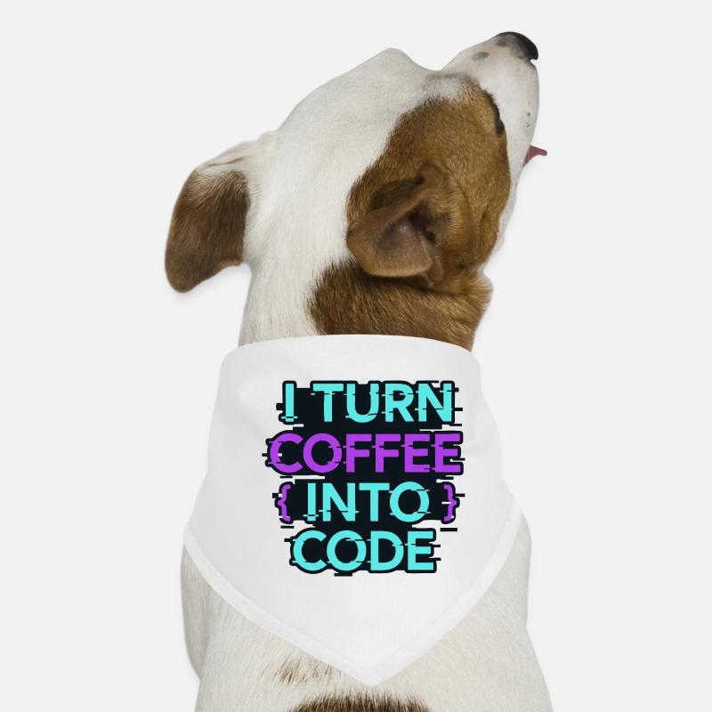 Je transforme le café en code Bandana pour chien