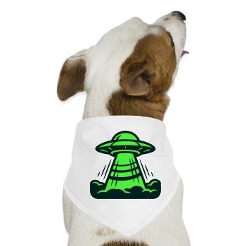 Ufo Start Landung Grafik - Hunde-Bandana - Weiß - Vorne