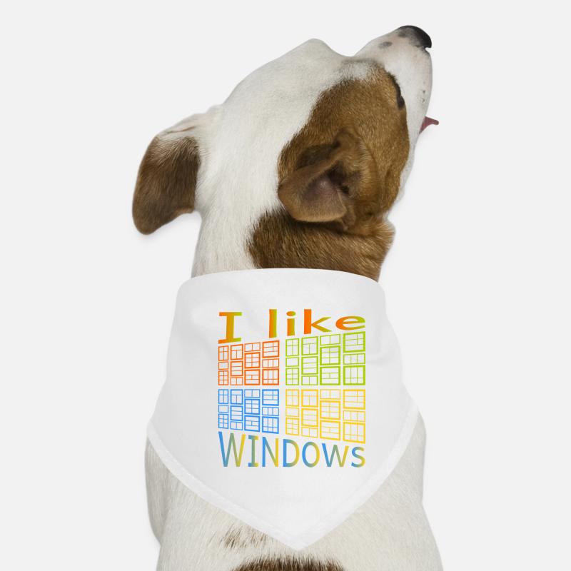 I like Windows - Hunde-Bandana - Weiß