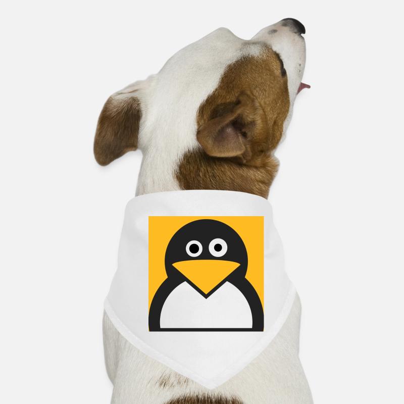 Linux Pinguin - Hunde-Bandana - Weiß