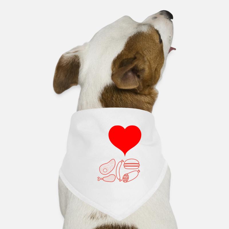 I love Fleisch Hunde-Bandana