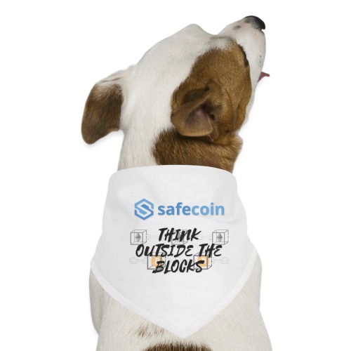 SafeCoin; Think Outside the Blocks (black + blue) - Dog Bandana