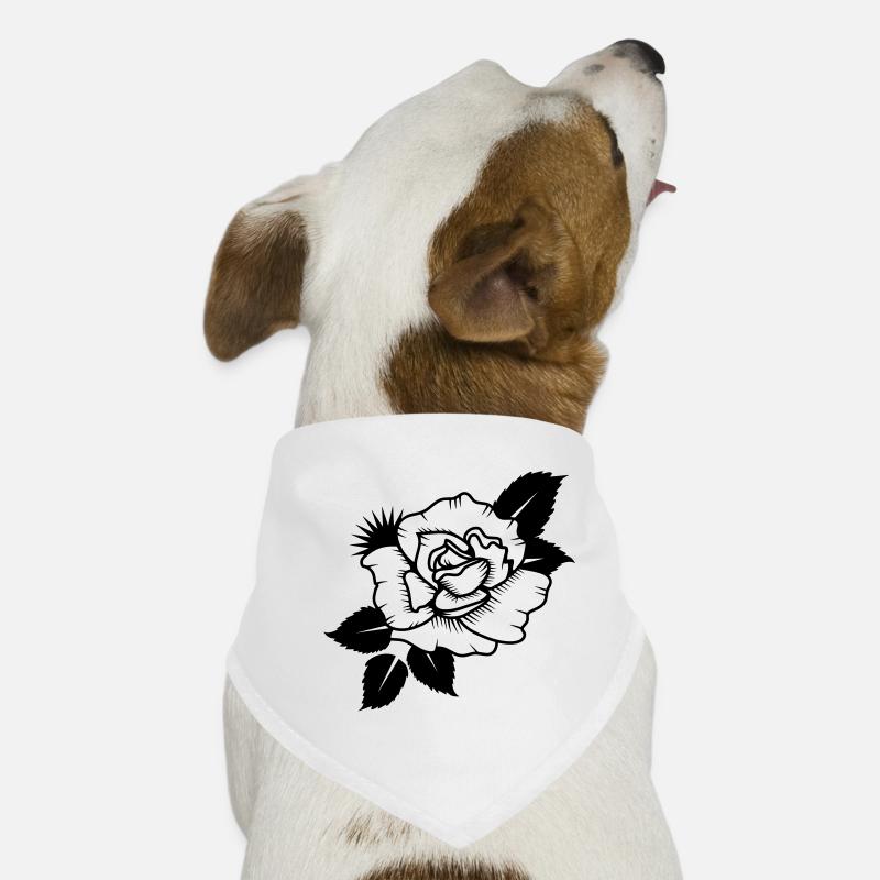 A Rose Dessiné Bandana pour chien
