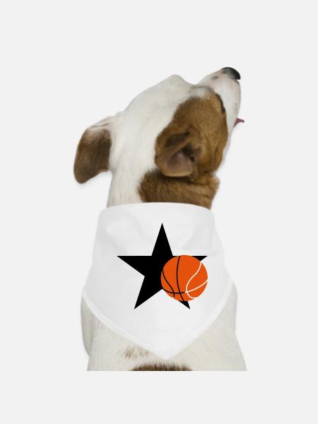 Basketball - Basket Ball - Game - Sport - Player - Hunde-Bandana - Weiß - Vorne