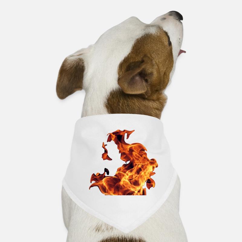 Flammes abstraites sur noir Bandana pour chien