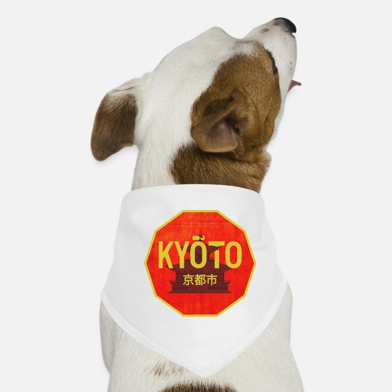 Kyoto Gate Retro Shield Design Dog Bandana