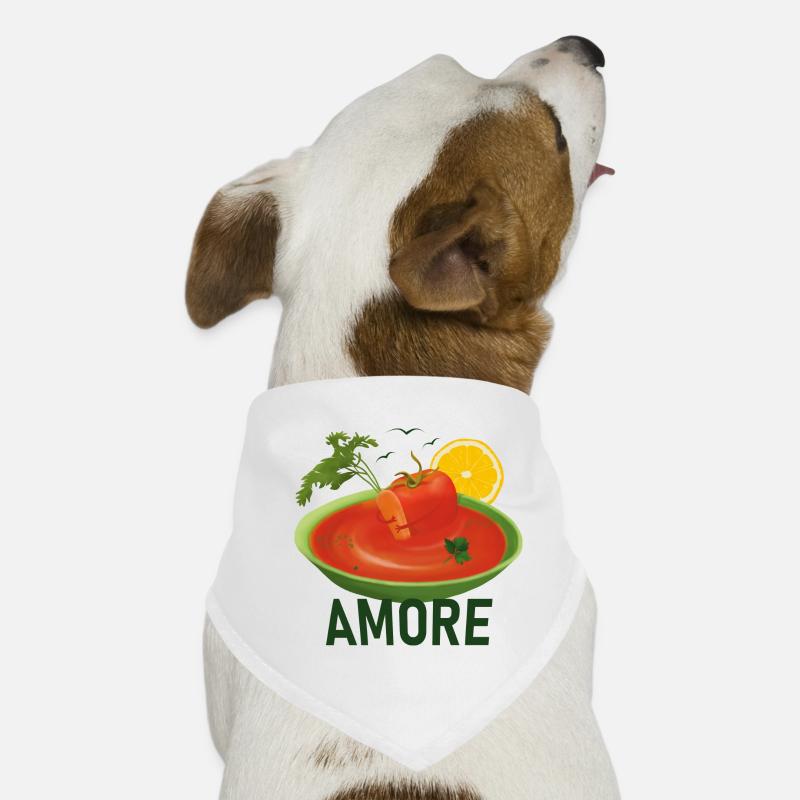 Câlin de tomates et de carottes dans une soupe à la tomate Bandana pour chien