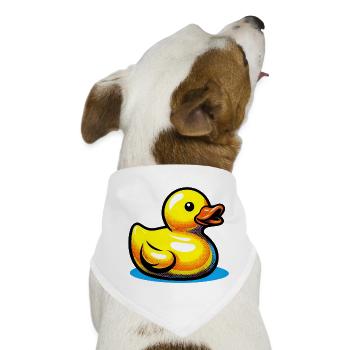Ente Ente Ente Ente Ente - Hunde-Bandana - Weiß - Vorne