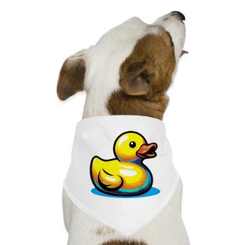 Ente Ente Ente Ente Ente - Hunde-Bandana - Weiß - Vorne