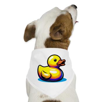 Ente Ente Ente Ente Ente - Hunde-Bandana - Weiß - Vorne