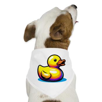 Ente Ente Ente Ente Ente - Hunde-Bandana - Weiß - Vorne