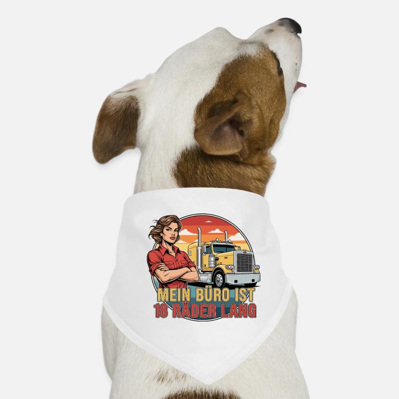 Mein Büro ist 18 Räder lang Hunde-Bandana
