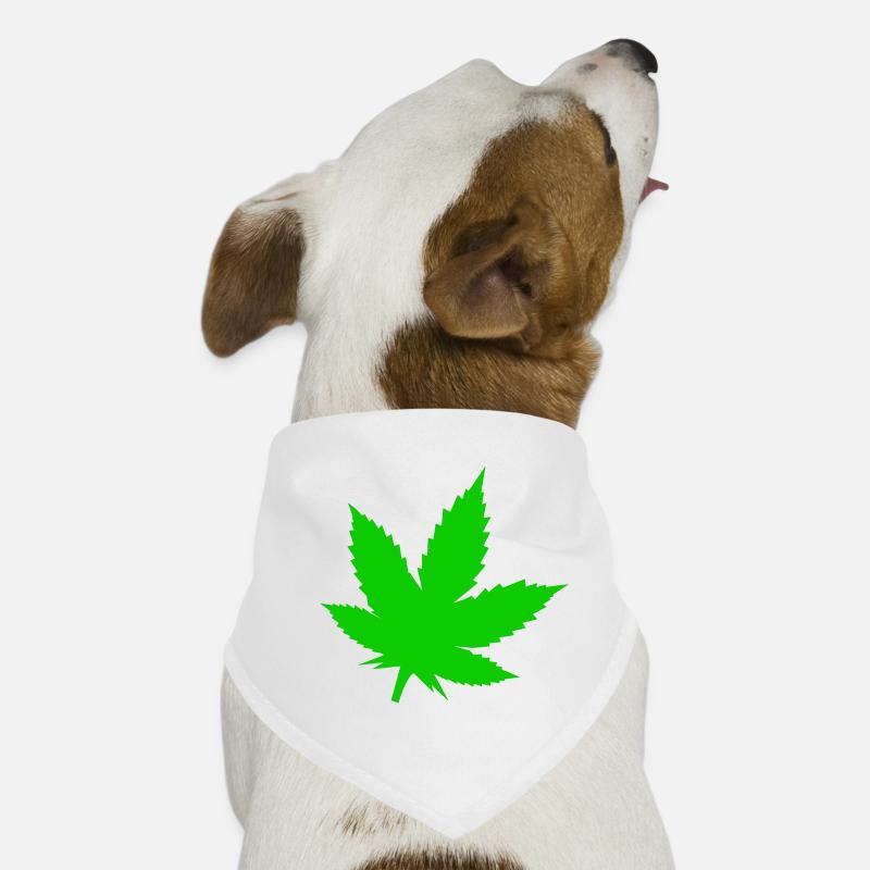 Green Leaf Silhouette Dog Bandana