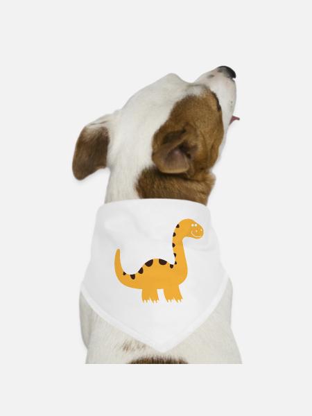 Mignon Petit dinosaure - Bandana pour chien - blanc - Devant
