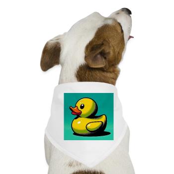 Ente Ente Ente Ente Ente - Hunde-Bandana - Weiß - Vorne