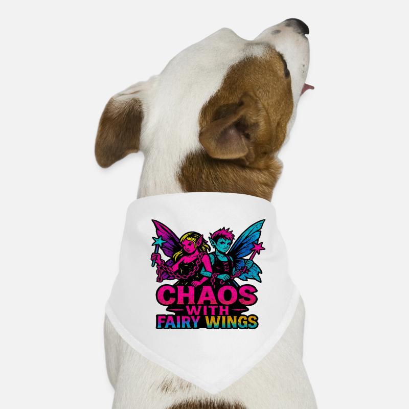 Chaos punk Fairycore avec ailes de fée Bandana pour chien
