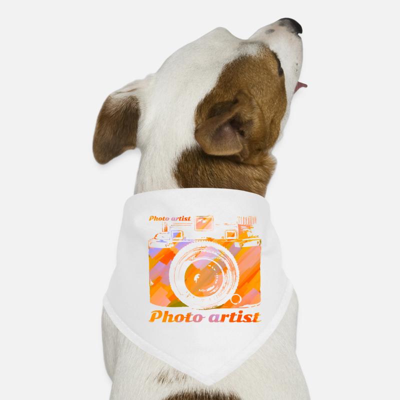 Camera in bright colors Dog Bandana