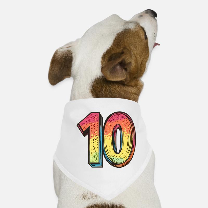 10 Nombre Coloré Bandana pour chien