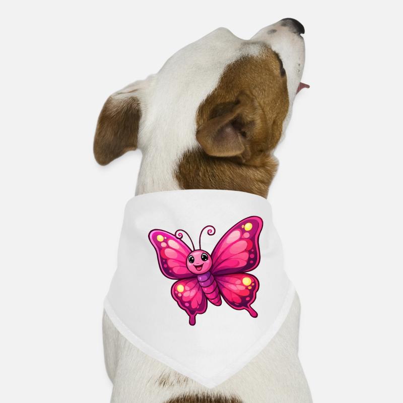 Cuddly Pink Butterfly Dog Bandana