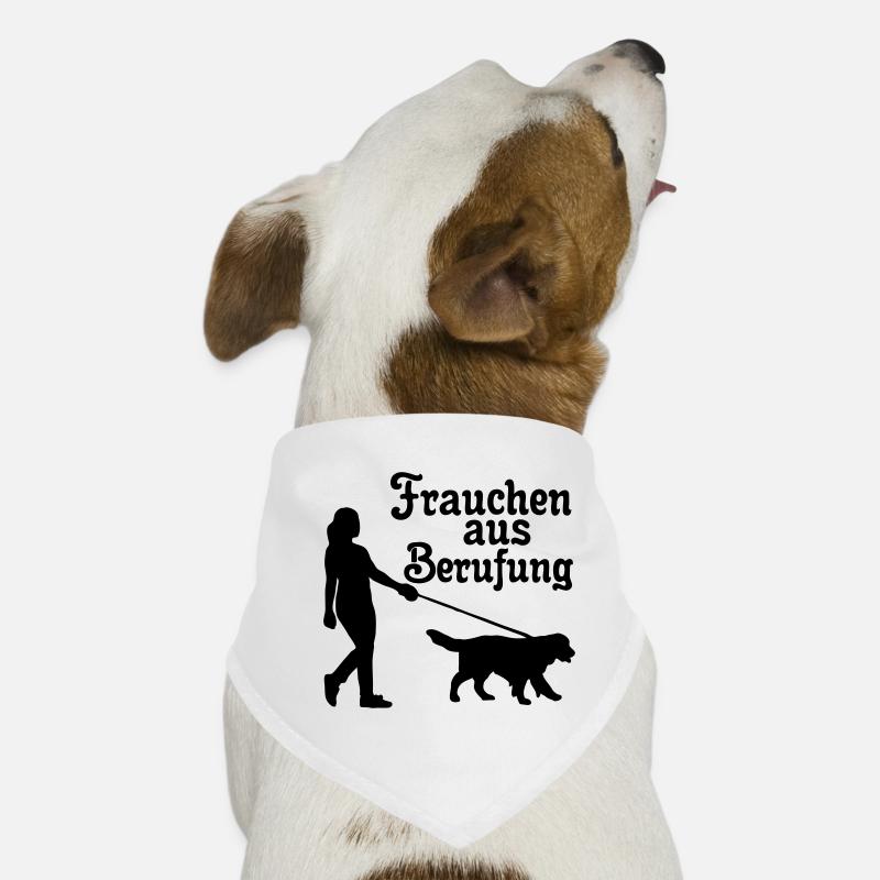 Frauchen aus Berufung Hund, Tier, Geschenk - Hunde-Bandana - Weiß