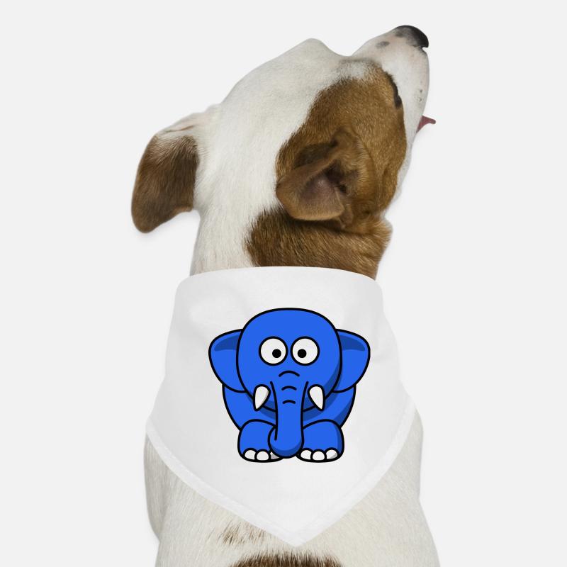 blauer Elefant Bandana pour chien