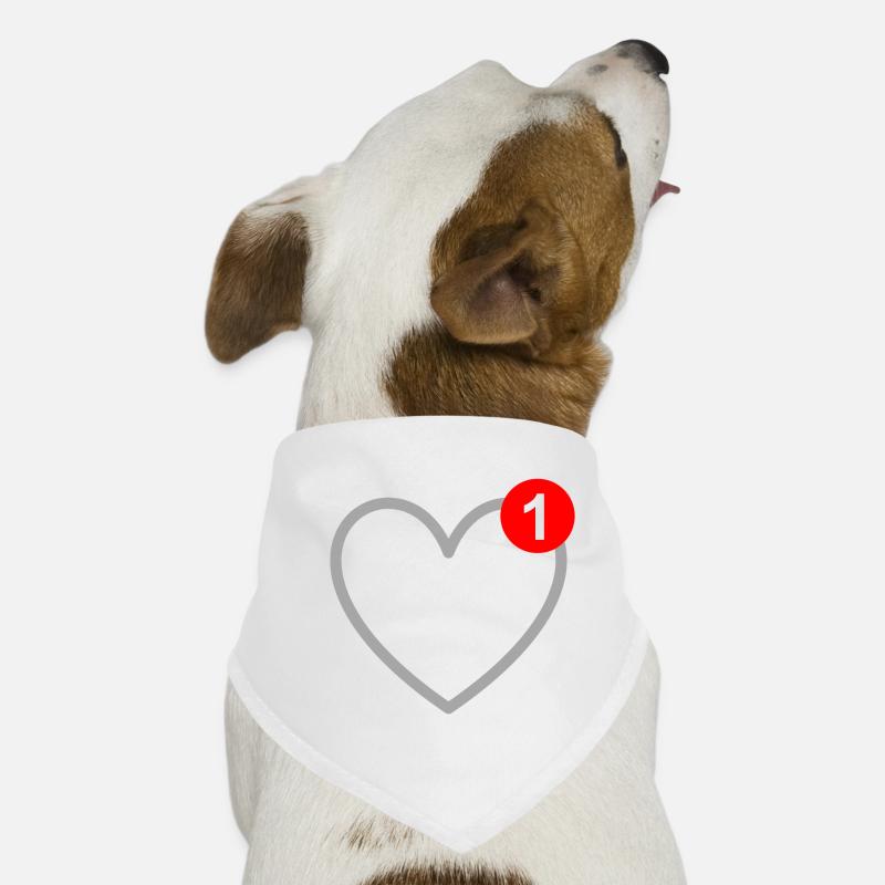 Amour - Message - SMS - Love - Bandana pour chien - blanc