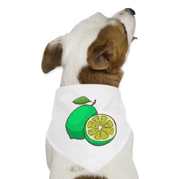 Limetten Limonen - Hunde-Bandana - Weiß - Vorne