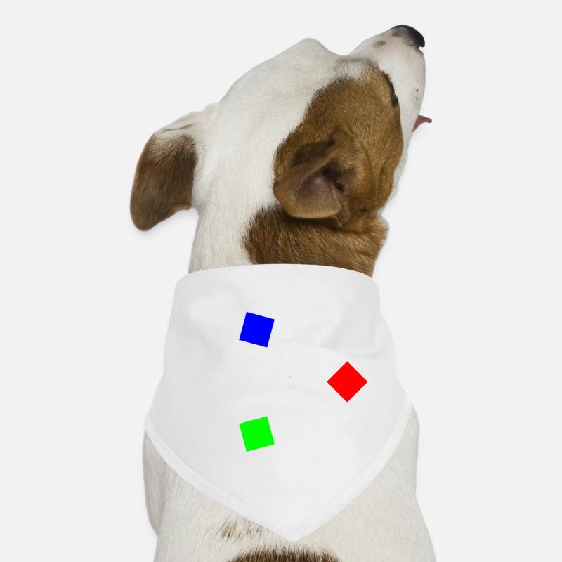 Abstrakte Kunst - Farbenvolles Rechteck Design Hunde-Bandana