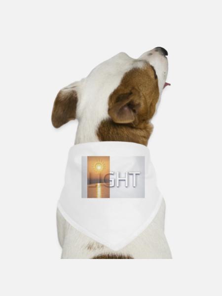 Light - Dog Bandana - white - Front