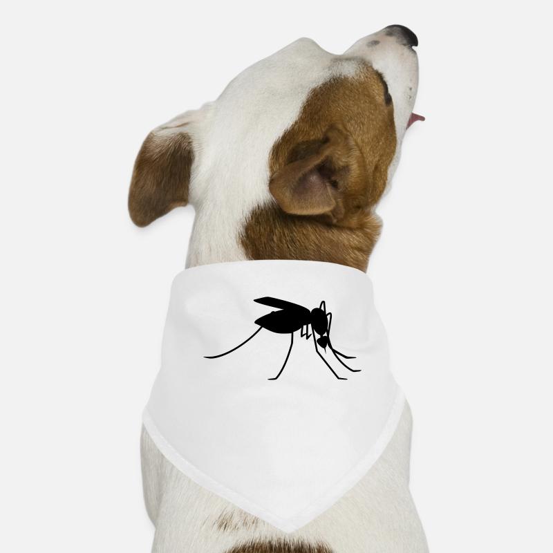 Schnake / gnat 1c - Hunde-Bandana - Weiß