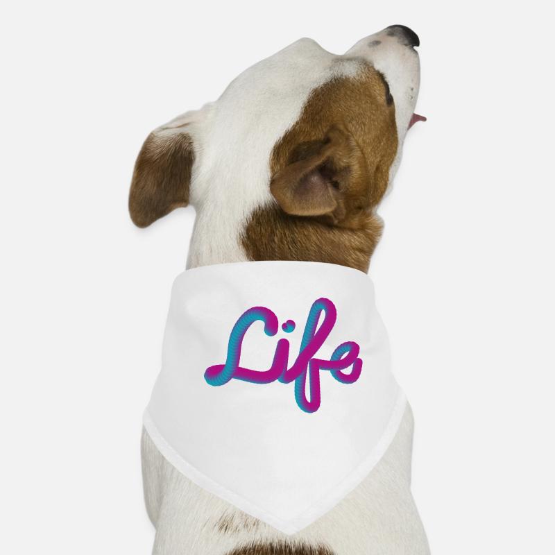 3D Buchstaben "Leben" Hunde-Bandana