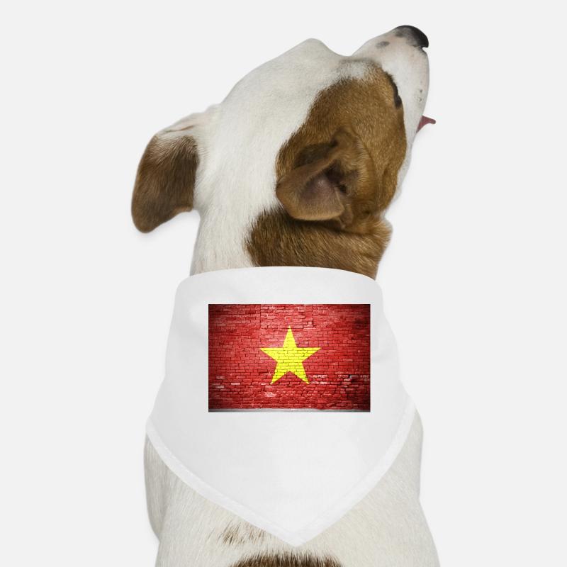 Vietnam Vietnamese Flag Graffiti on Brick Wall Hunde-Bandana