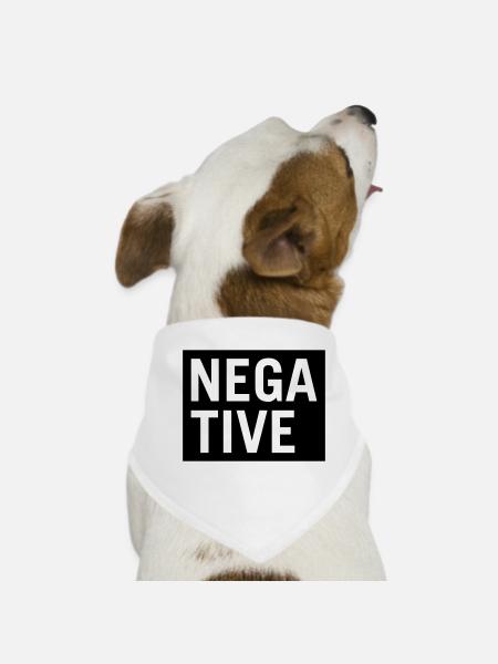 Negative - Dog Bandana - white - Front