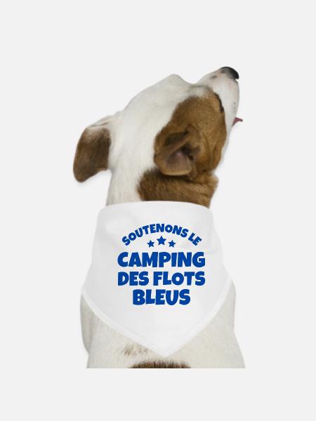 camping, fan de camping, campeur - Bandana pour chien - blanc - Devant